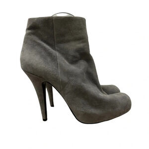 Boutique Rosegold Gray Stiletto Heel Ankle Booties 7.5